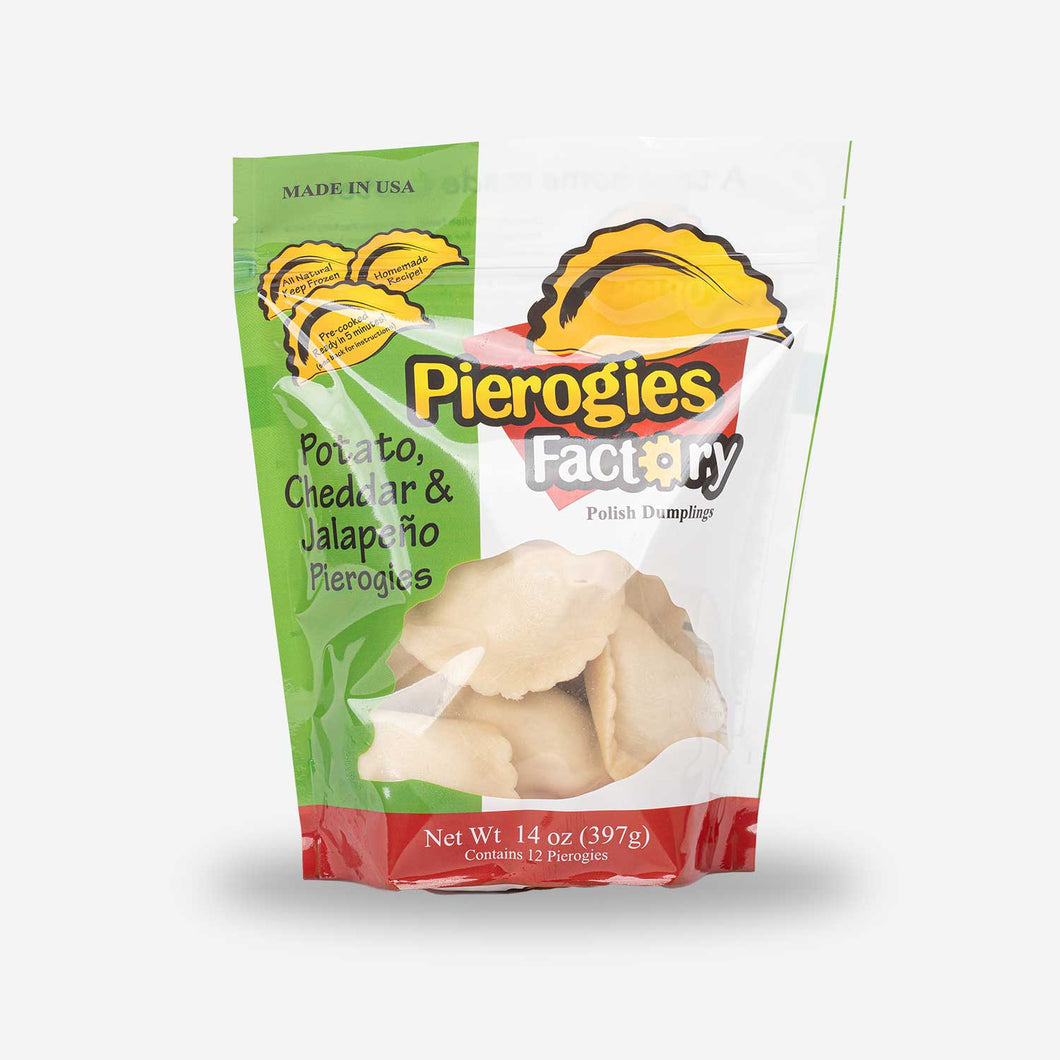 Potato, Cheddar & Jalapeño Pierogies - Buy 8 bags get 2 Free
